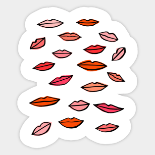 neon lipstick Sticker